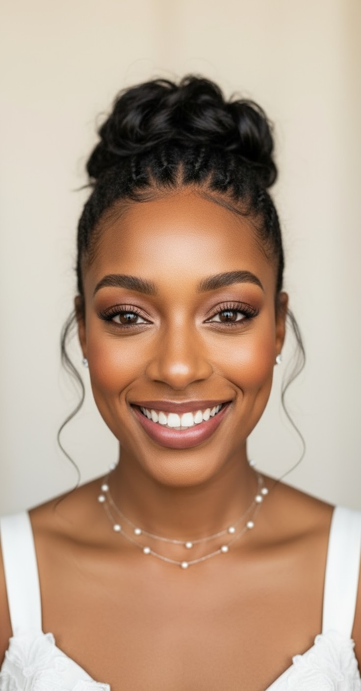 After Low Messy Bun Wedding